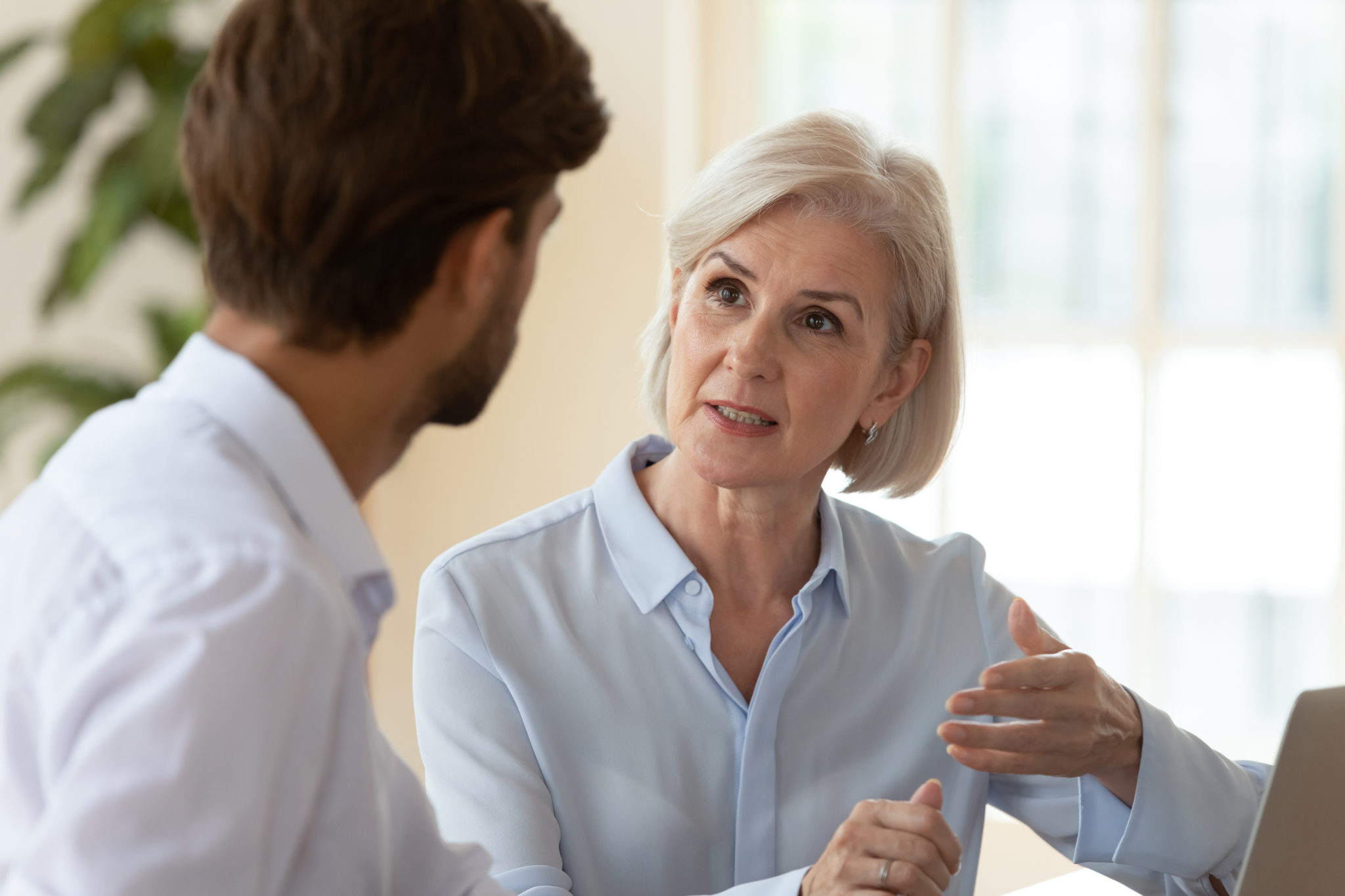 Therapist is advising a younger colleague